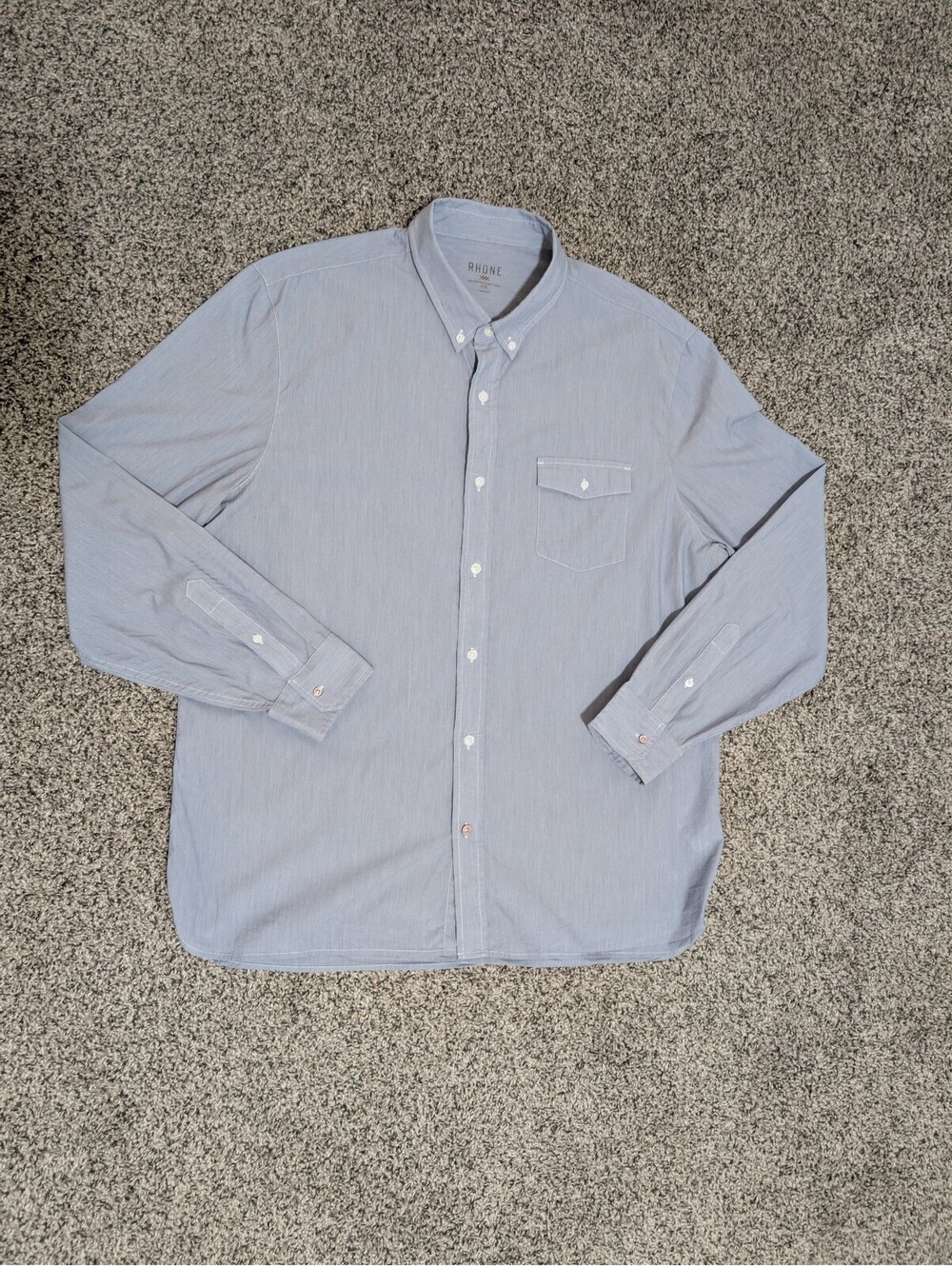 Rhone Commuter Button Down Performance Shirt Light Blue XXL